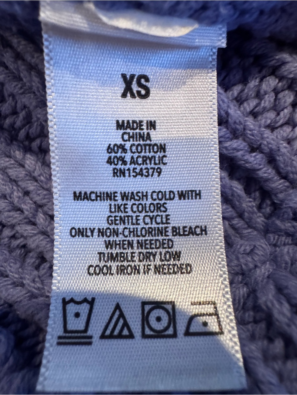Aeropostale Dusty Blue Cable-Knit Hooded Sweater - Picture 4 of 6